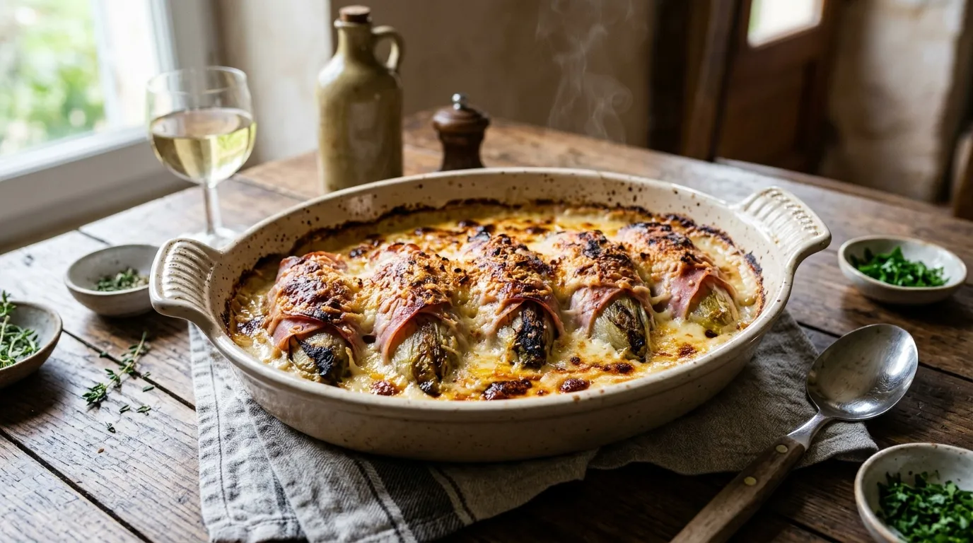 Temps de cuisson endives au jambon : recette au four