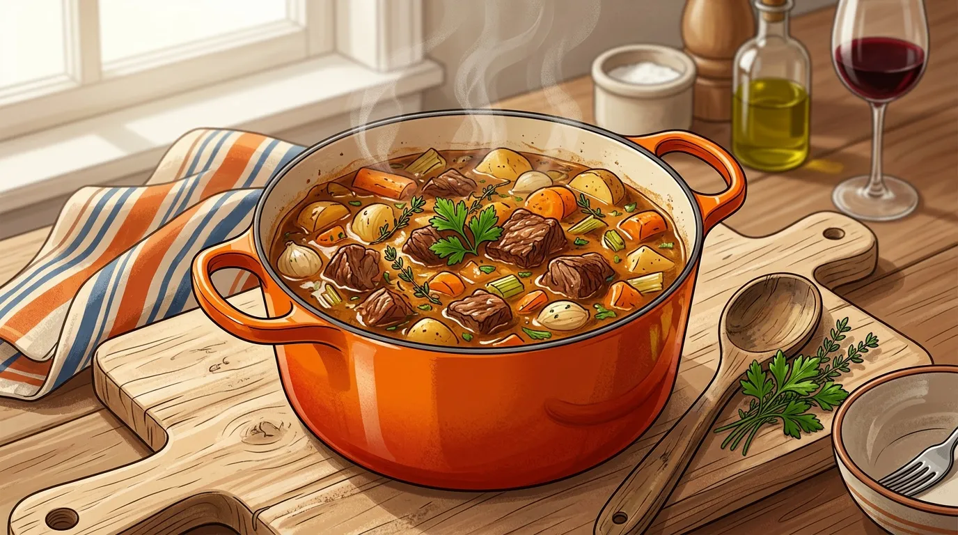 Recette boeuf bourguignon traditionnel à la cocotte minute