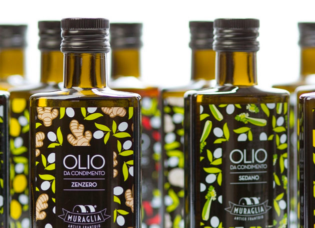 La boutique propose des huiles d'olives des Pouilles "Muraglia"