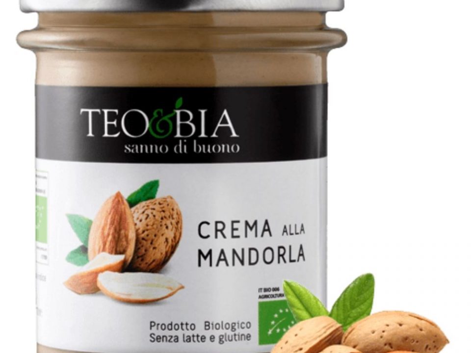 Merveilleuse crème d'amandes bio de Téo et Bia proposée par la boutique de produits italiens Les Bonnes Pâtes