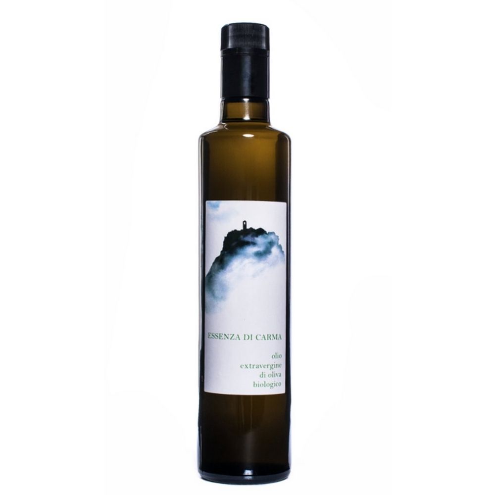 Huile d'olive biologique du Latium Essenza di Carma Tenuta, idéale pour la cuisine italienne.