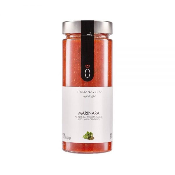 Marinara de Italianavera est une sauce tomate naturelle sans conservateurs et sans sucres ajoutés à l'ail et à l'origan sauvage.