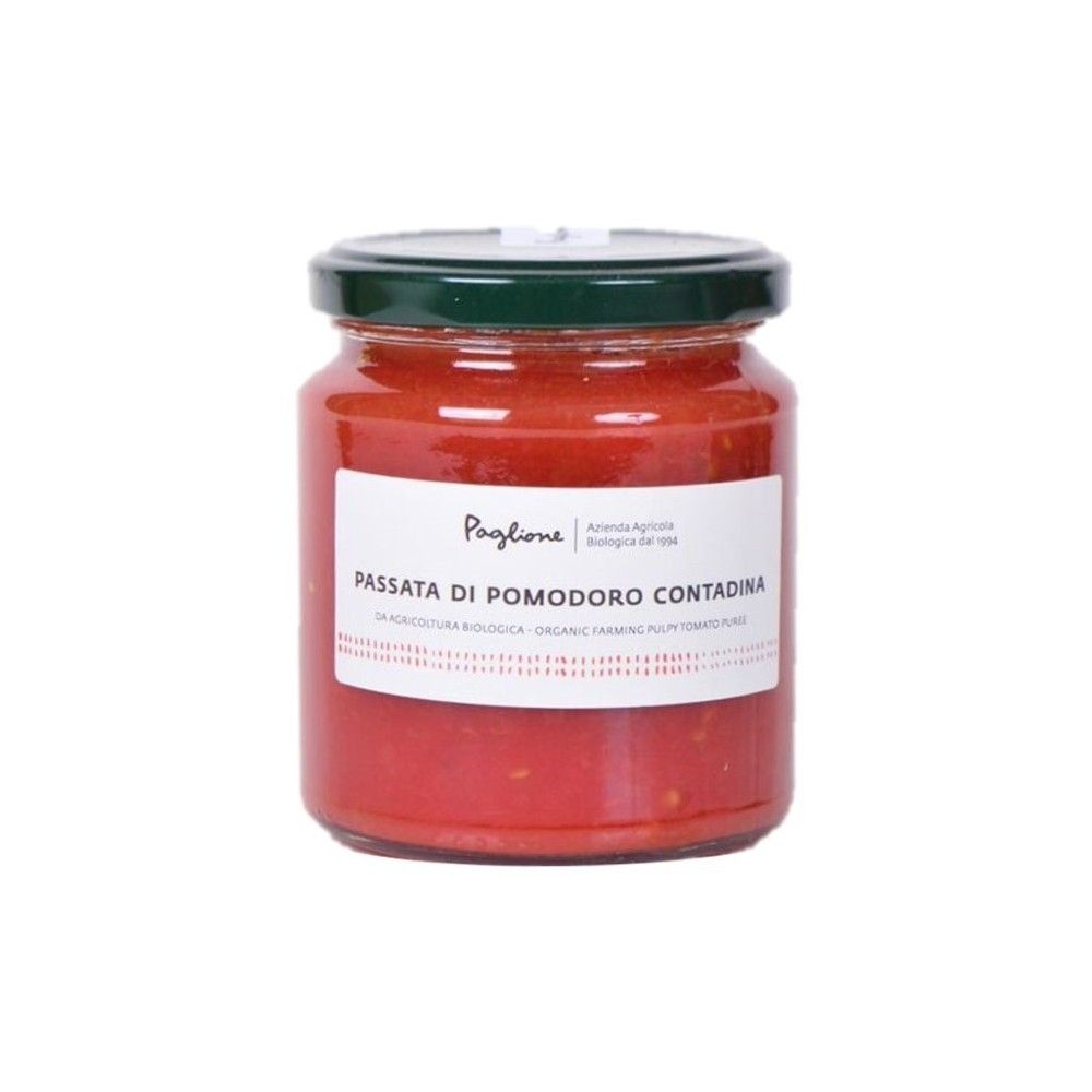 une sauce biologique au vrai goût de tomates italiennes ensoleillées de Paglione.