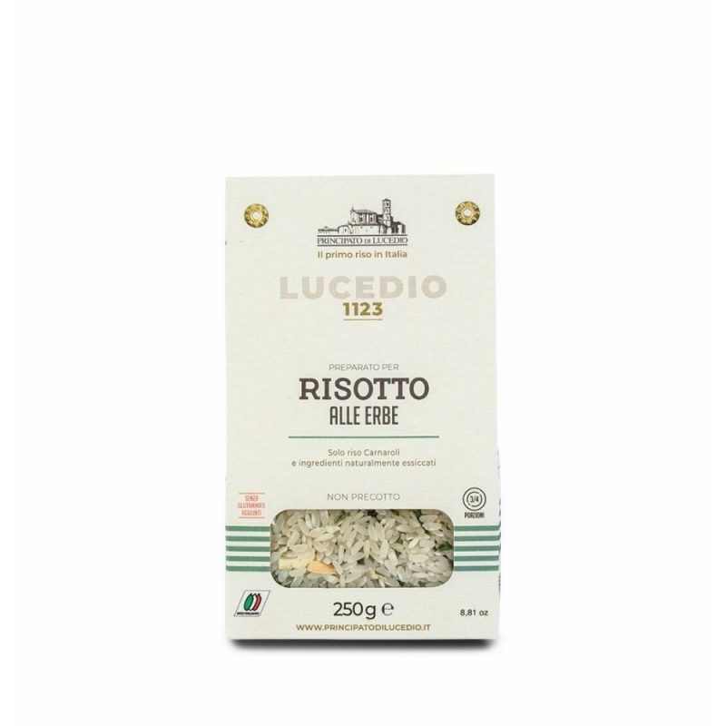Un délicieux risotto crémeux aux herbes du producteur Lucedio, prêt en 15 minutes, bon comme celui de la mamma italienne!
