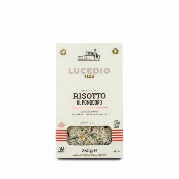 Un délicieux risotto crémeux à la tomate du producteur Lucedio, prêt en 15 minutes, bon comme celui de la mamma italienne!
