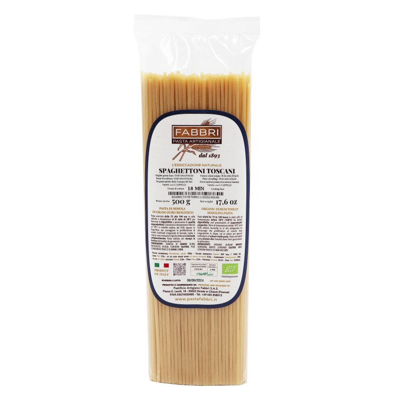 Quelle chance de trouver dans la boutique Les Bonnes Pâtes les fameux spaghettoni toscani de l'excellent producteur artisan de Toscane Giovanni Fabbri.